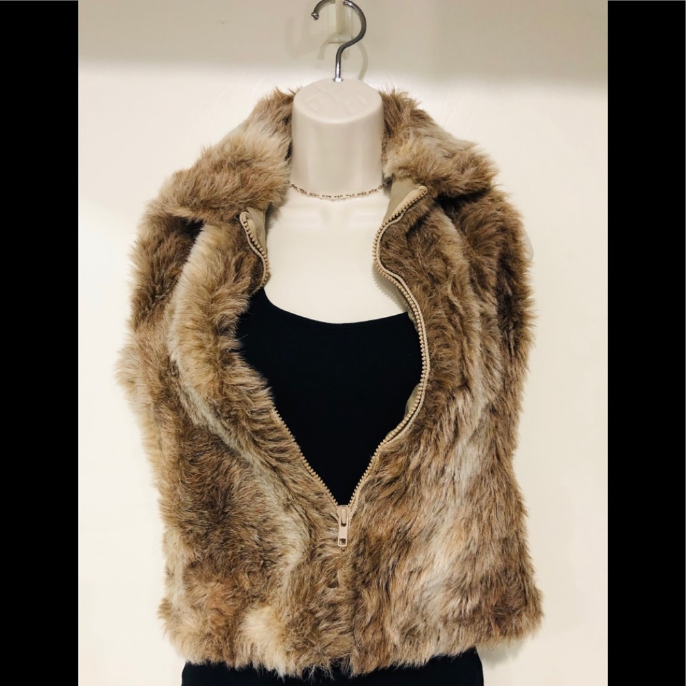 The Woolrich Woman Vintage faux-fur brown vest